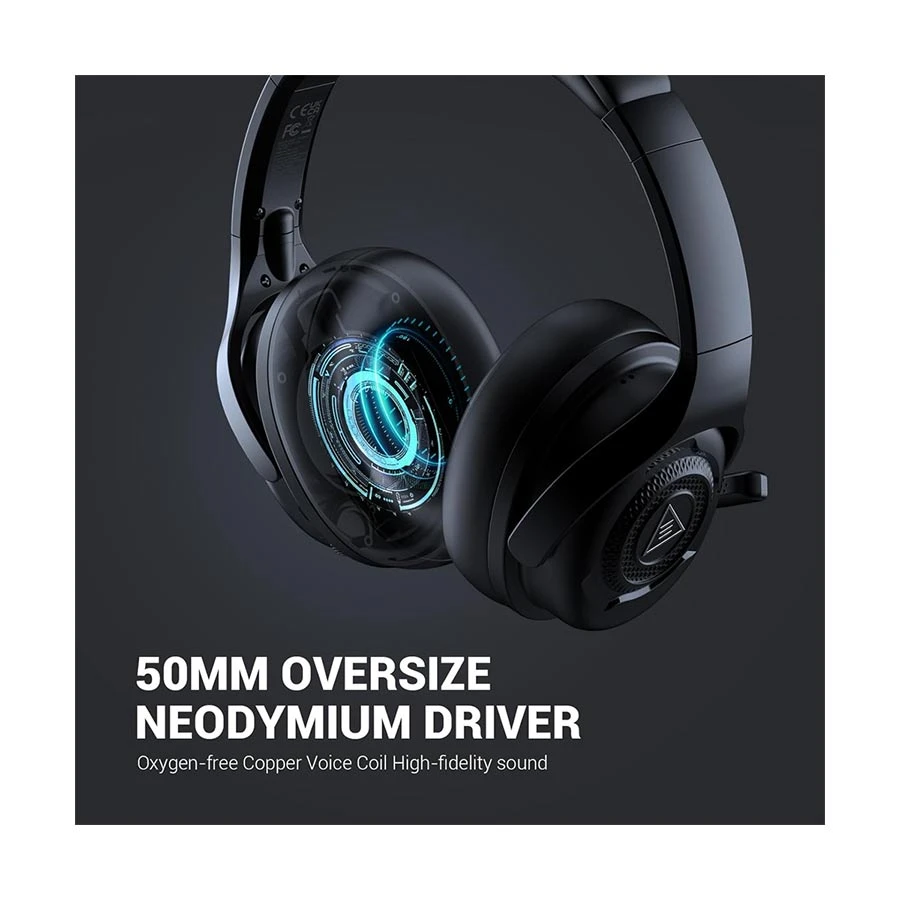 EKSA Air Comfy E4 Black Wired Over-Ear Gaming Headphone