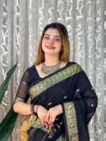 Traditional Tangail Weave Saree with Blouse Piece, 6 Colours