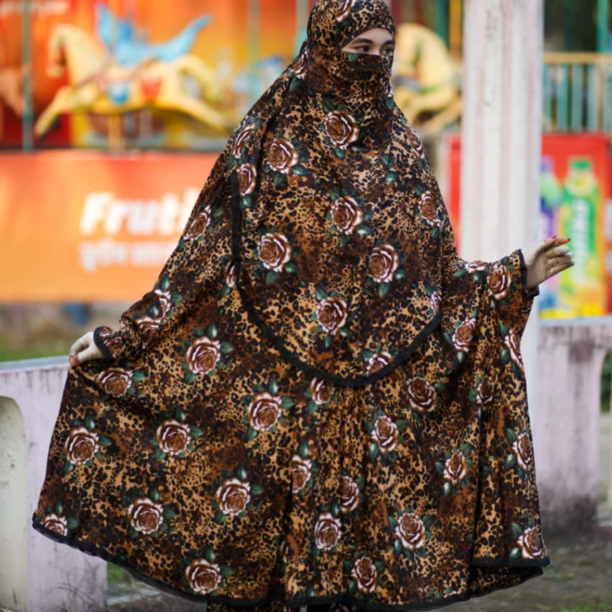 প্যালাজো লং খিমার সেট – নিকাবসহ, লিনেন