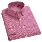Men's Pure Cotton Office Check Shirt, Collar 15.5 to 16.5