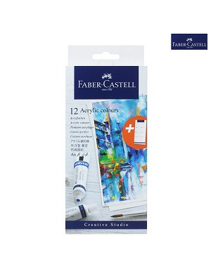 Faber Castell এক্রাইলিক রঙ 12 পিসি