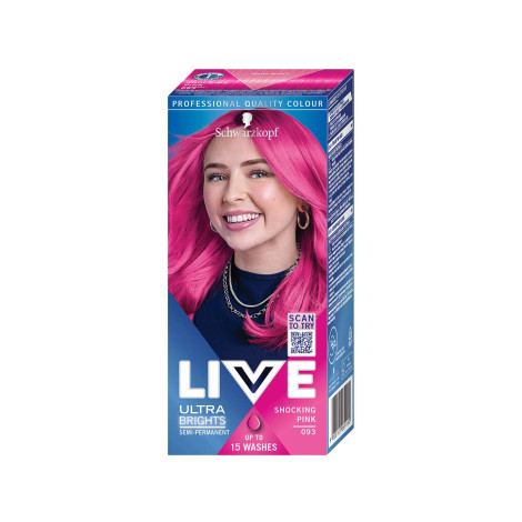 Schwarzkopf Live Ultra Brights সেমি-পার্মানেন্ট কালার - 093 শকিং পিঙ্ক (Slovenia)