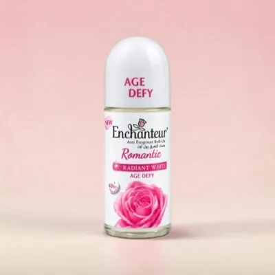 Enchanteur Romantic Radiant White Age Defy অ্যান্টি-পারস্পিরেন্ট রোল-অন 50ml