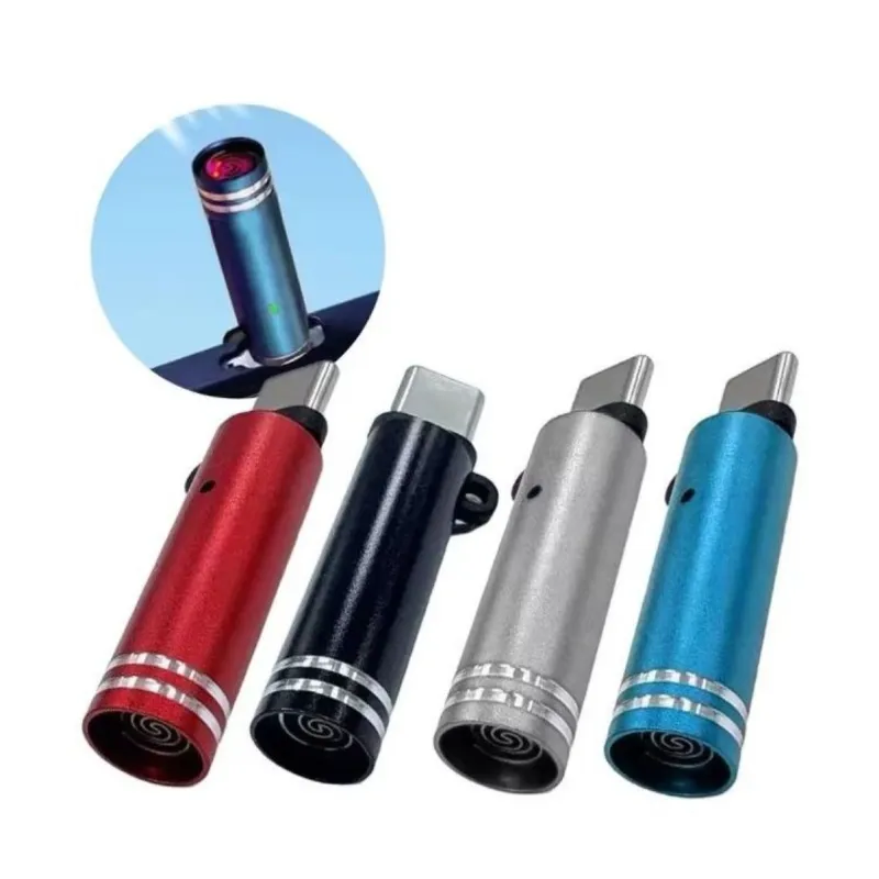 USB-C মিনি ফ্লেমলেস লাইটার – টাংস্টেন ওয়্যার, ফুঁ দিলে জ্বলে, উইন্ডপ্রুফ