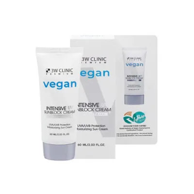 3W Clinic ভেগান ইনটেনসিভ UV সানব্লক ক্রিম SPF50+ PA++ 60ml