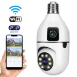V380 SQ002 3MP বাল্ব ক্যামেরা, Wi-Fi IP ক্যামেরা