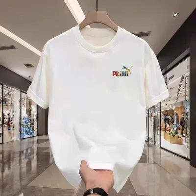 Men's Standard Cut Drop Shoulder T-Shirt with DTF Print, 220 GSM