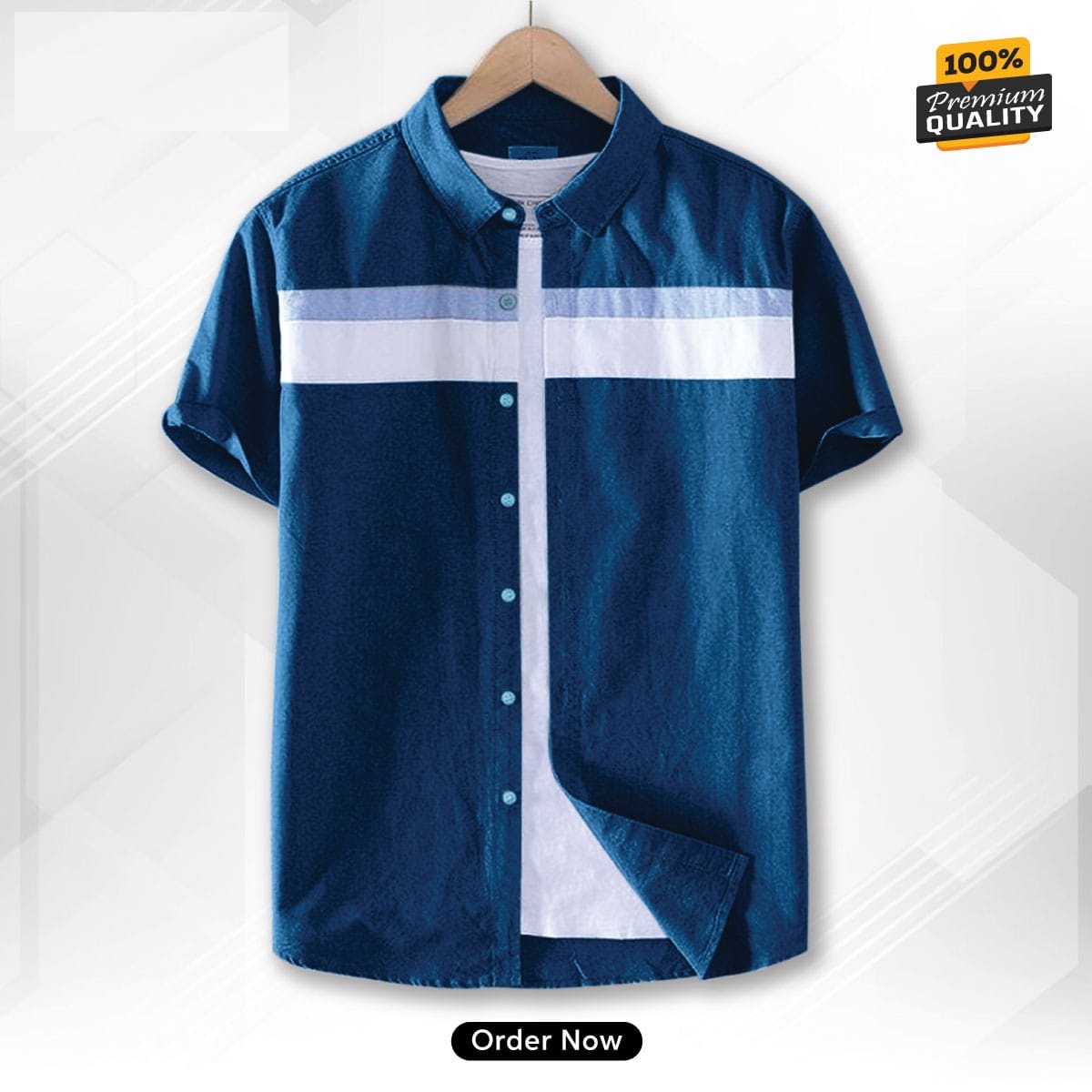 Men's Half Sleeve Oxford Cotton Shirt, Sizes M to XXL