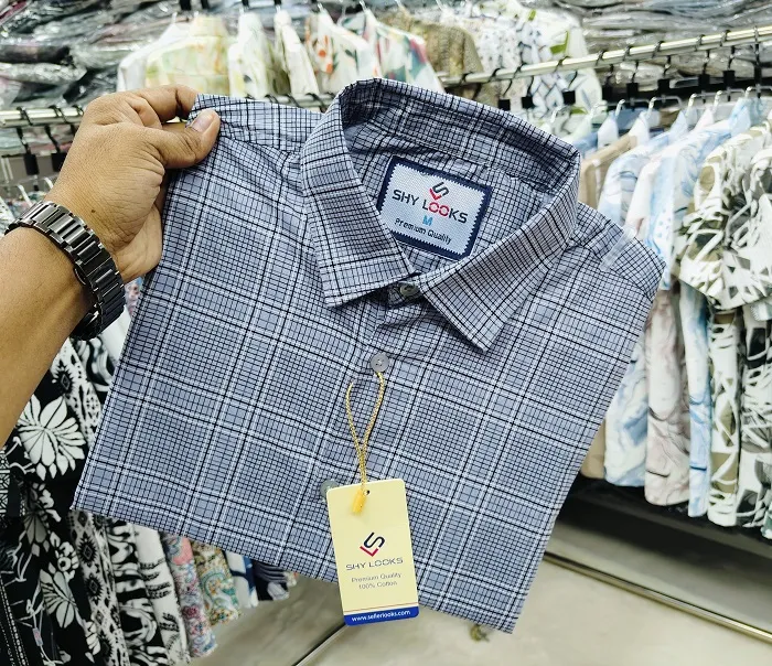 Men's Slim Fit Pure Cotton Check Shirt, Full Sleeve, 6 Colours