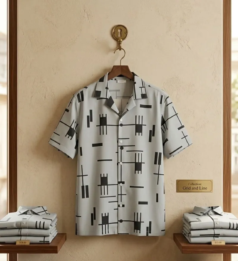Men's Digital Print Half Sleeve Shirt, Sizes M, XL and XXL