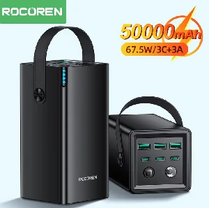 Rocoren 50000mAh (3C+3A) 67.5W Power Bank