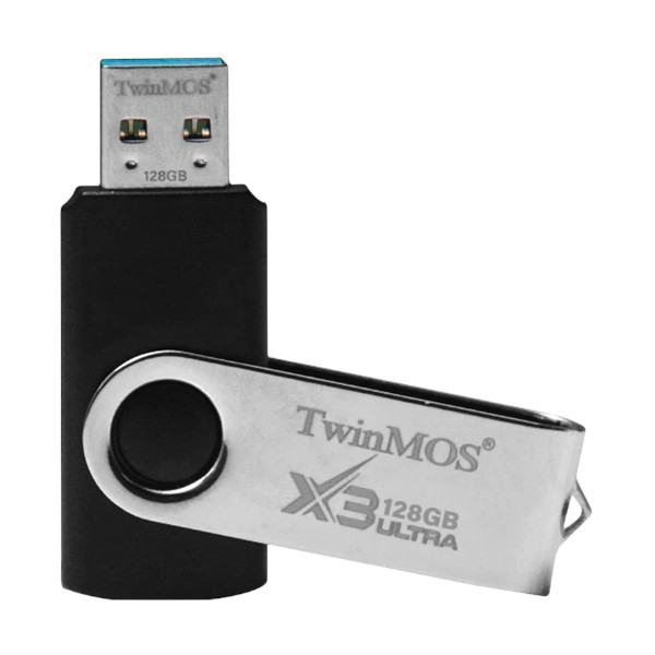 Twinmos X3 আলট্রা 128GB USB 3.2  ব্ল্যাক-সিলভার পেন ড্রাইভ