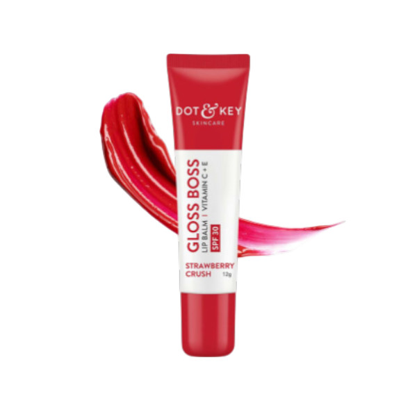 Dot & Key Gloss Boss Lip Balm Vitamin C+E SPF30 - Strawberry Crush12g (India)