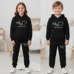 Kids DTF Print Hoodie and Pant Set, 6 Colours, 1 to 10 Years