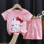 Baby Pure Cotton T-Shirt and Pant Combo Set, 6M to 18-24M