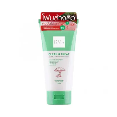 Baby Bright Clear & Treat Acne ক্লেনজিং ফোম ফেস ওয়াশ 120 গ্রাম