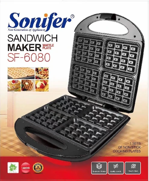 Sonifer স্যান্ডউইচ মেকার & ওয়াফল প্লেট SF-6080