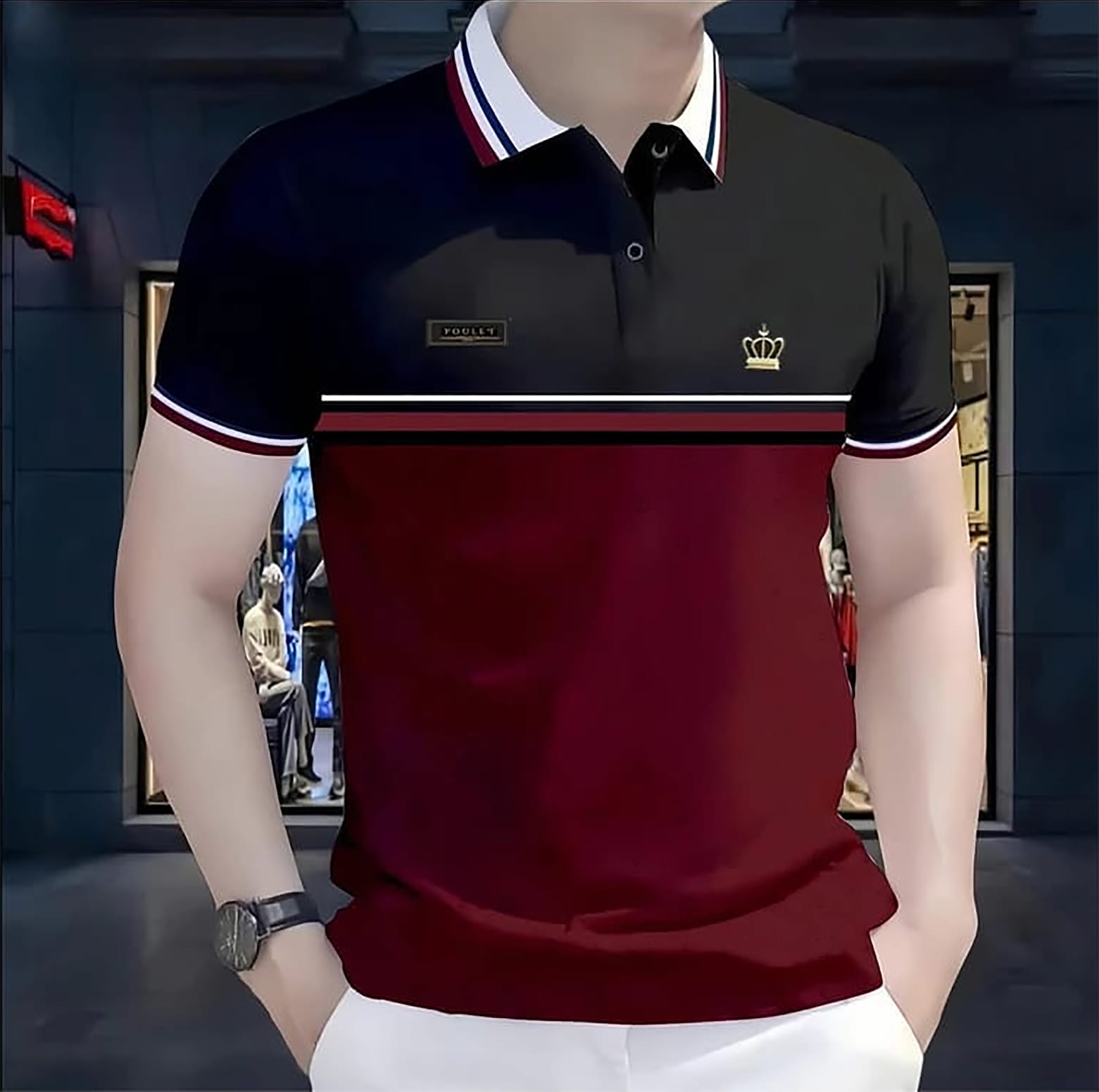 Men's Half Sleeve Polo Shirt, PK Cotton 200 GSM, Chest 38 to 42 Inch