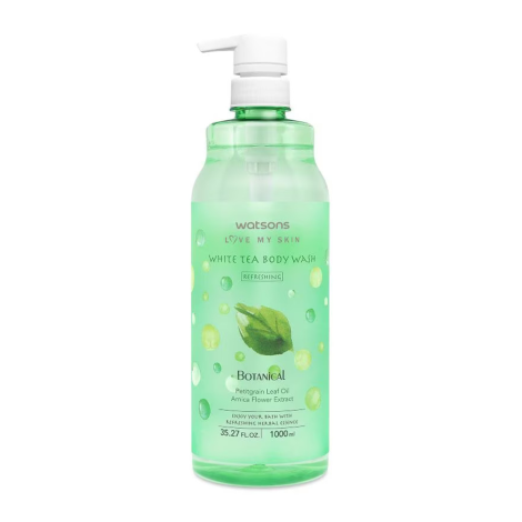 Watsons বোটানিক্যাল রিফ্রেশিং হোয়াইট টি বডি ওয়াশ ১০০০মিলি (Taiwan)