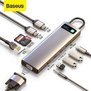 Baseus Metal Gleam Series 11-in-1 মাল্টিফাংশনাল Type-C হাব