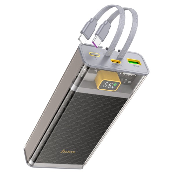 Hoco J104A 22.5W 20000mAh ফাস্ট চার্জিং পাওয়ার ব্যাংক বিল্ট-ইন কেবলসহ