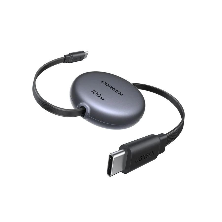 UGREEN L531 65905 100W USB-C to USB-C 1 Meter Black Retractable Cable