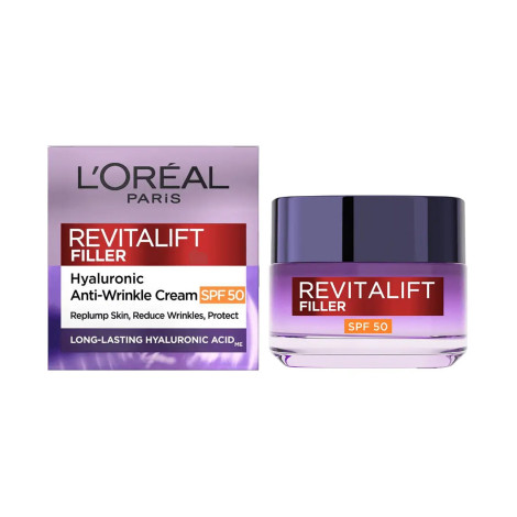 L'Oreal Revitalift Filler হায়ালুরোনিক অ্যান্টি-রিঙ্কেল SPF50 ক্রিম 50ml