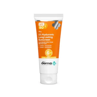 The Derma Co 1% Hyaluronic লং লাস্টিং সানস্ক্রিন SPF 50 PA++++ 50g