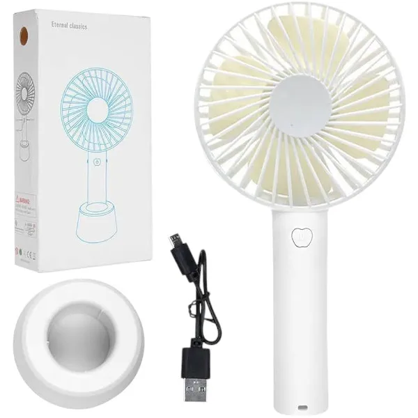 মিনি রিচার্জেবল হ্যান্ড ফ্যান (USB, লিথিয়াম ব্যাটারি)