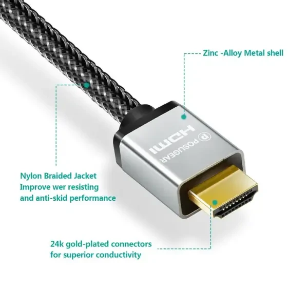 POSUGEAR উচ্চ-মানের ডিজিটাল HDMI কেবল