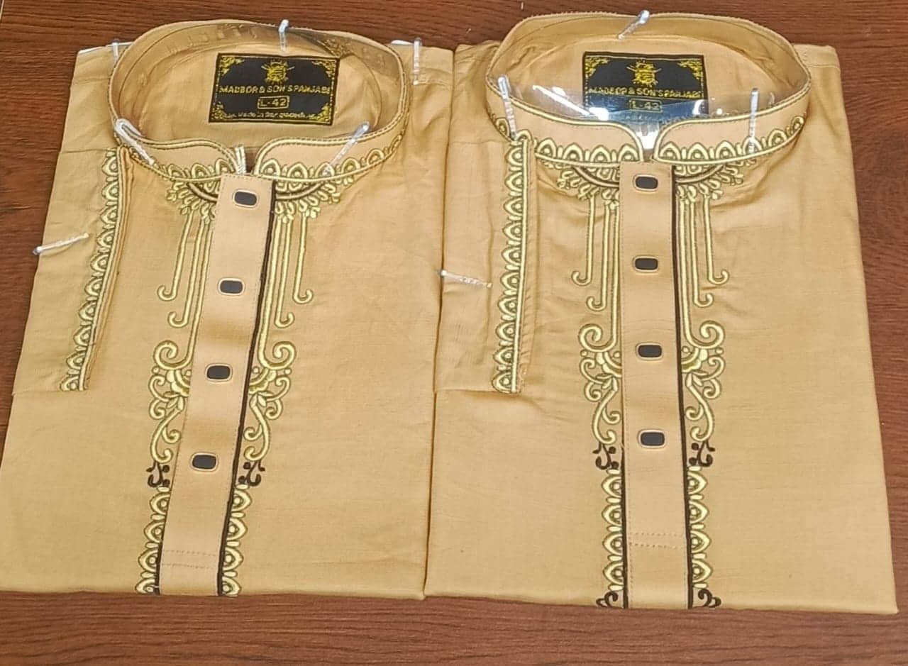 ছেলেদের কটন পাঞ্জাবি স্ন্যাপ বাটনসহ, সাইজ XL