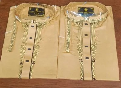 ছেলেদের কটন পাঞ্জাবি স্ন্যাপ বাটনসহ, সাইজ XL