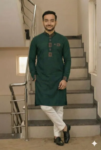 Men's Micro Fabric Panjabi, Sizes 40 to 46 (M to XXL)