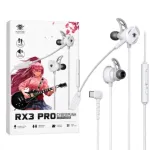 PLEXTONE RX3 Pro Cyberpunk ইন-ইয়ার ওয়্যার্ড গেমিং ইয়ারফোন, ডুয়াল ডিটাচেবল মাইক