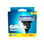 Gillette Mach3+ রেজর ব্লেড - 8 কার্ট্রিজ