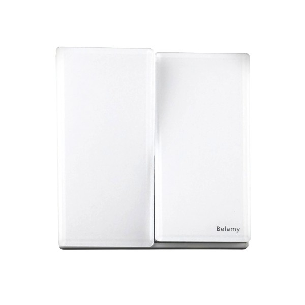 Belamy White 2 Gang 1 Way Switch | BE-148-SW