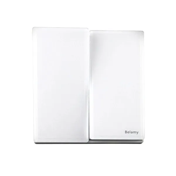 Belamy সাদা 2 গ্যাং 1 ওয়ে সুইচ BE-148-SW