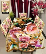 ডাইনিং চেয়ার ও টেবিল কভার সেট, 3D প্রিন্ট, 18 x 21 ইঞ্চি