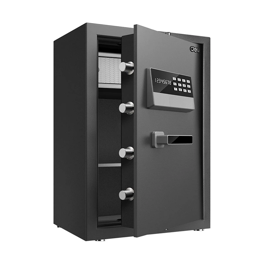 Deli ET622 Black Digital Safe Box Locker Vault (Key & Password)
