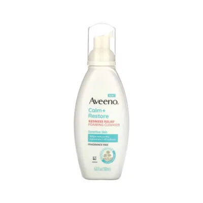 Aveeno Calm + Restore রেডনেস রিলিফ ফোমিং ক্লেনজার 180ml