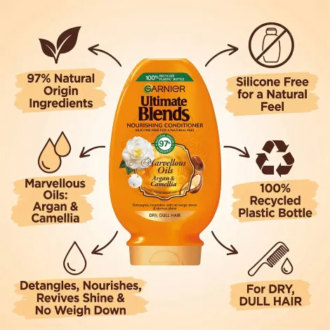 Garnier Ultimate Blends Argan & Camellia অয়েল নারিশিং কন্ডিশনার 400ml