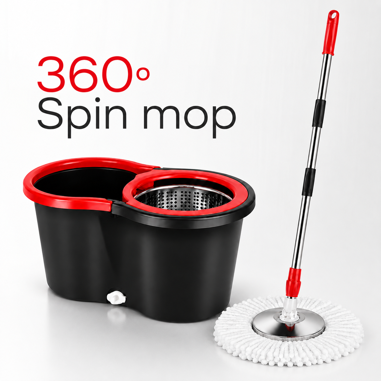 360° অটো স্পিন মপ ও বালতি সেট – কটন মপ