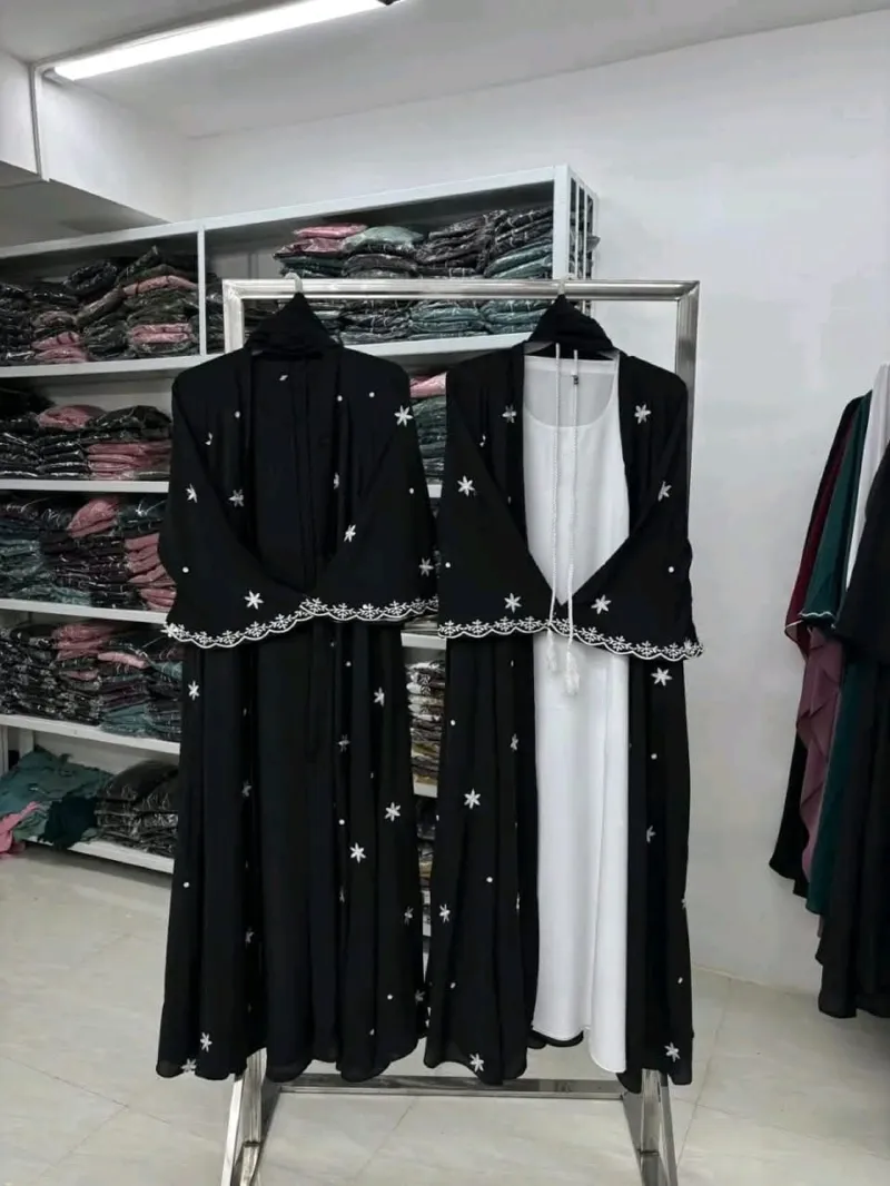 Star Koti Borka with Embroidery, Separate Inner and Koti
