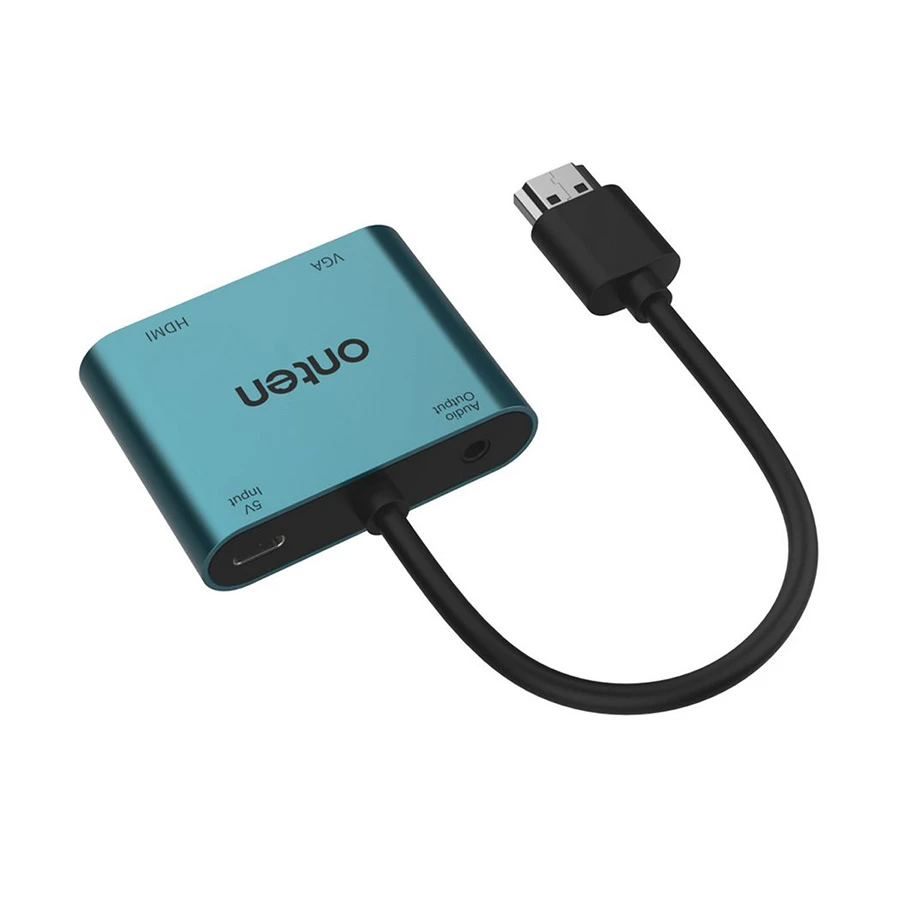 Onten OTN-5166HV HDMI to HDMI and VGA Converter with Audio, Black