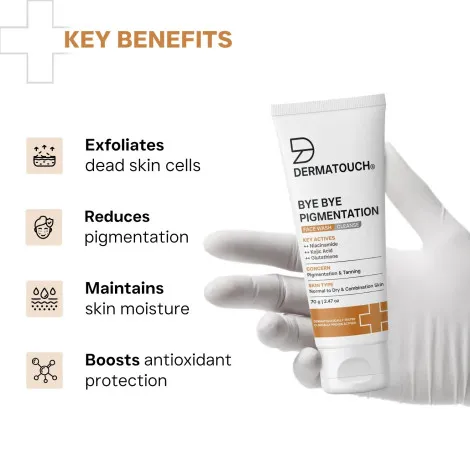 Dermatouch Bye Bye Pigmentation ফেস ওয়াশ ক্লিনজার 70g