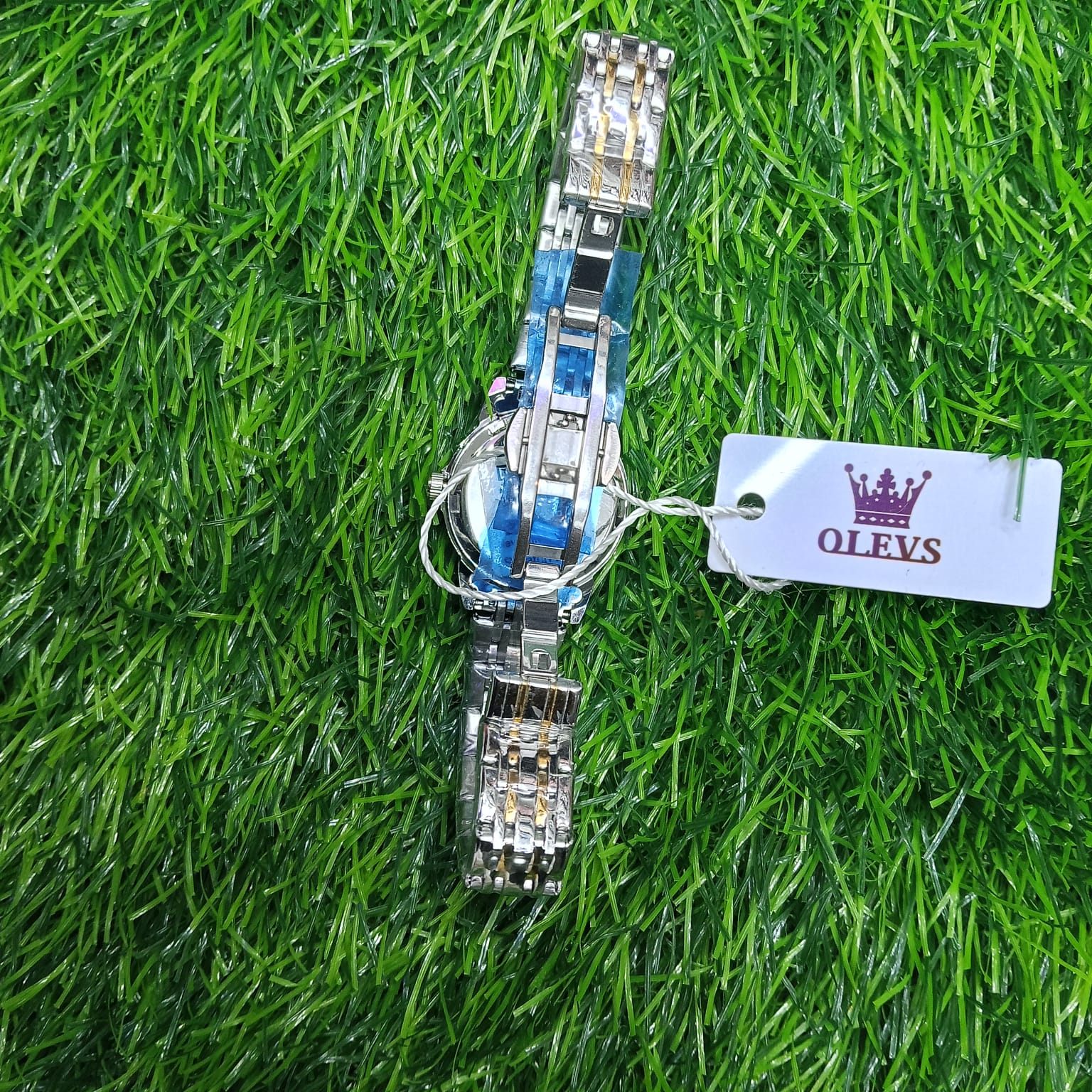 OLEVS 9931 মেয়েদের বাটারফ্লাই লক ঘড়ি – সিলভার ব্লু
