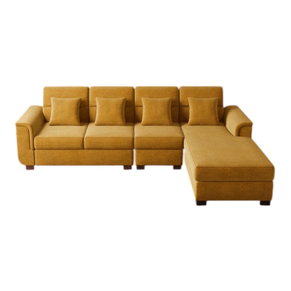 Regal PARIS কাঠের ডাবল সোফা SDC-365-3-1-20 (L শেপ সোফা সেট) ফ্যাব্রিক 2138