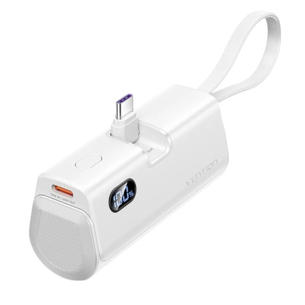 Vention 4800mAh পাওয়ার ব্যাংক 22.5W – সাদা