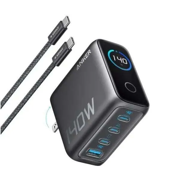 Anker B2697 140W 4-পোর্ট চার্জার, USB-C কেবলসহ