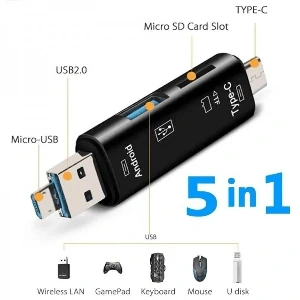 মাল্টিফাংশন OTG কার্ড রিডার - টাইপ-সি / USB / মাইক্রো USB / মাইক্রো SD মেমরি কার্ড রিডার